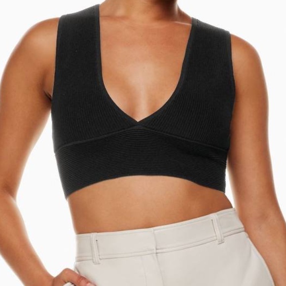 Aritzia Babaton Sculpt Knit Deep V Tank - Picture 3 of 7